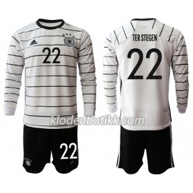 Tyskland Keeper TER STEGEN 22 Barn Hjemmedraktsett Euro 2020 Langermet (+ Korte bukser)